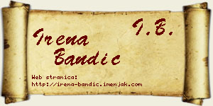 Irena Bandić vizit kartica